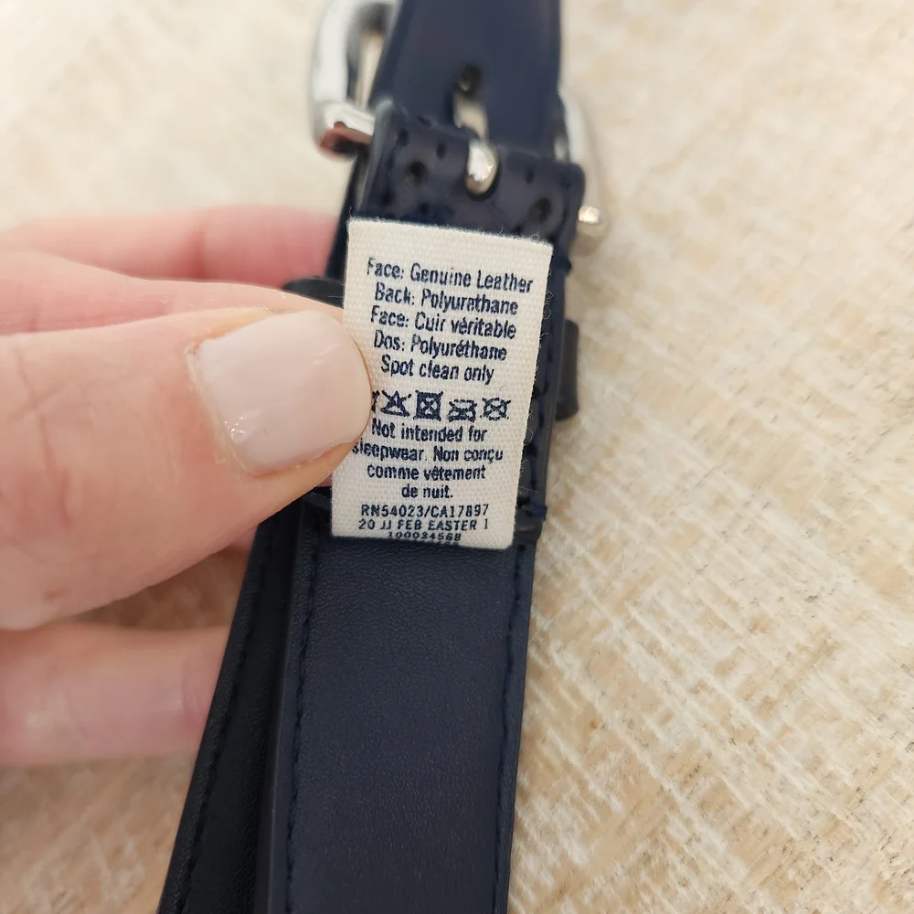 Janie and Jack Navy Leather Belt